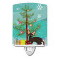 Peterbald Cat Merry Christmas Tree Ceramic Night Light Compact, UL-Certified, Ideal for Bedroom, Bathroom, Nursery, Hallway, Kitchen, 6x4x3, Multicolor