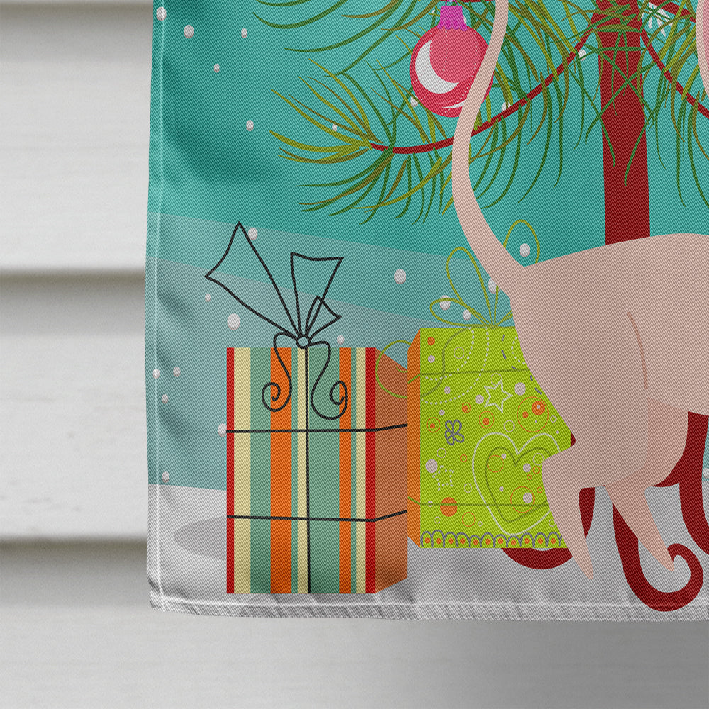 Sphynx Cat Merry Christmas Tree House Flag 28x40 Porch Sleeve Pole Decorative Outside Yard Banner Artwork Wall Hanging, Polyester