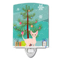 Sphynx Cat Merry Christmas Tree Ceramic Night Light Compact, UL-Certified, Ideal for Bedroom, Bathroom, Nursery, Hallway, Kitchen, 6x4x3, Multicolor