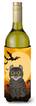 Halloween American Curl Cat Wine Bottle Hugger Gift Sleeve for Standard 750 ml Bottles, Insulated Reusable Also Fits Mini Shot & Pint Bottles