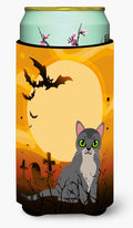 Halloween Asian Cat Tall Boy Hugger Can Cooler Sleeve Machine Washable Drink Collapsible Insulator Beverage Insulated Holder