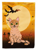 Halloween Australian Mist Cat House Flag 28x40 Porch Sleeve Pole Decorative Outside Yard Banner Artwork Wall Hanging, Polyester