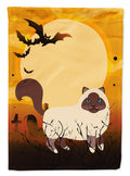 Halloween Birman Cat House Flag 28x40 Porch Sleeve Pole Decorative Outside Yard Banner Artwork Wall Hanging, Polyester