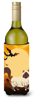 Halloween Birman Cat Wine Bottle Hugger Gift Sleeve for Standard 750 ml Bottles, Insulated Reusable Also Fits Mini Shot & Pint Bottles