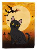 Halloween Bombay Cat House Flag 28x40 Porch Sleeve Pole Decorative Outside Yard Banner Artwork Wall Hanging, Polyester