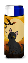 Halloween Bombay Cat Slim Can Hugger , Insulated Foam Hugger for 12 oz Slim Cans, Beer Bottles & Water Bottles, Printed in USA