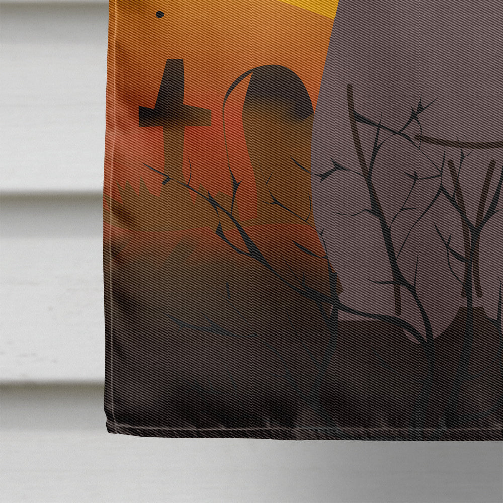 Halloween Chartreux Cat House Flag 28x40 Porch Sleeve Pole Decorative Outside Yard Banner Artwork Wall Hanging, Polyester