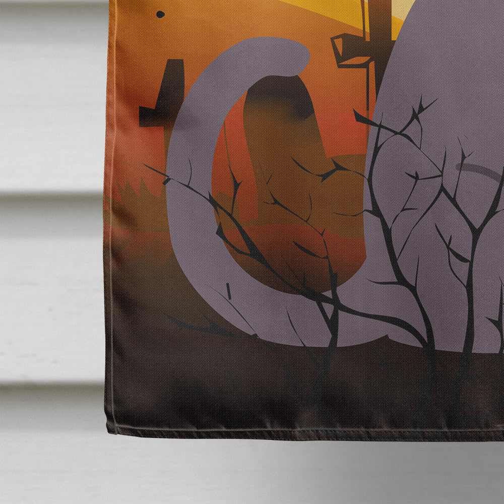 Halloween Korat Cat House Flag 28x40 Porch Sleeve Pole Decorative Outside Yard Banner Artwork Wall Hanging, Polyester