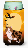 Halloween Manx Cat Tall Boy Hugger Can Cooler Sleeve Machine Washable Drink Collapsible Insulator Beverage Insulated Holder