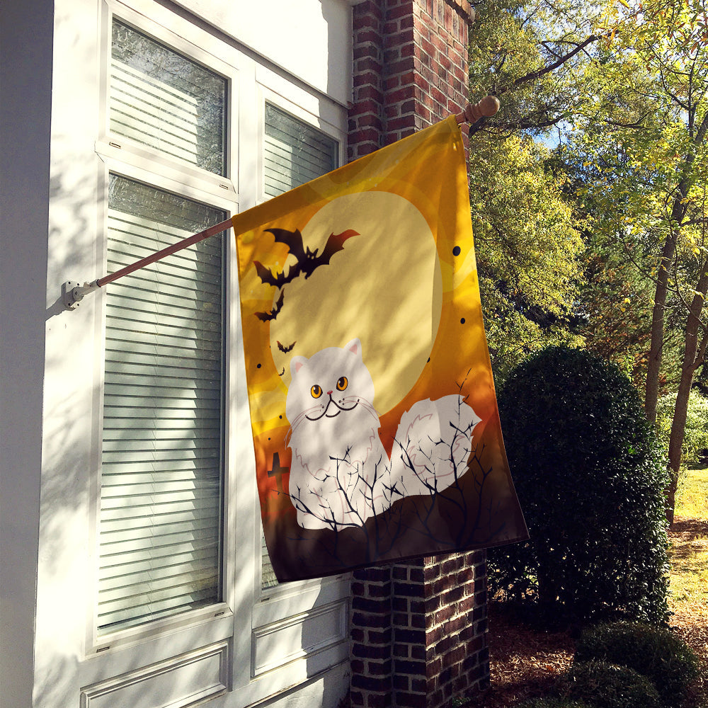 Halloween Persian Cat House Flag 28x40 Porch Sleeve Pole Decorative Outside Yard Banner Artwork Wall Hanging, Polyester