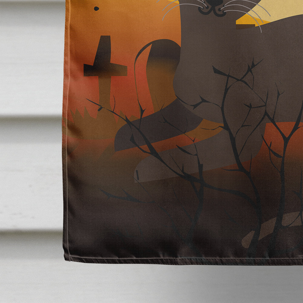 Halloween Peterbald Cat House Flag 28x40 Porch Sleeve Pole Decorative Outside Yard Banner Artwork Wall Hanging, Polyester