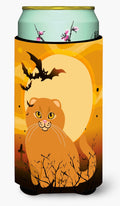 Halloween Scottish Fold Cat Tall Boy Hugger Can Cooler Sleeve Machine Washable Drink Collapsible Insulator Beverage Insulated Holder