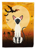 Halloween Siamese Cat House Flag 28x40 Porch Sleeve Pole Decorative Outside Yard Banner Artwork Wall Hanging, Polyester