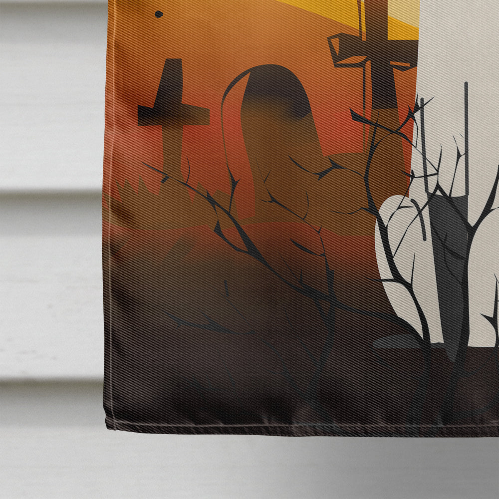 Halloween Siamese Cat House Flag 28x40 Porch Sleeve Pole Decorative Outside Yard Banner Artwork Wall Hanging, Polyester
