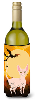 Halloween Sphynx Cat Wine Bottle Hugger Gift Sleeve for Standard 750 ml Bottles, Insulated Reusable Also Fits Mini Shot & Pint Bottles