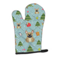 Christmas French Bulldog Cream Oven Mitt Heat Resistant Thick Oven Mitt for Hot Pans and Oven, Kitchen Mitt Protect Hands, Cooking Baking Glove