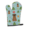 Christmas Mastiff Brindle Oven Mitt Heat Resistant Thick Oven Mitt for Hot Pans and Oven, Kitchen Mitt Protect Hands, Cooking Baking Glove