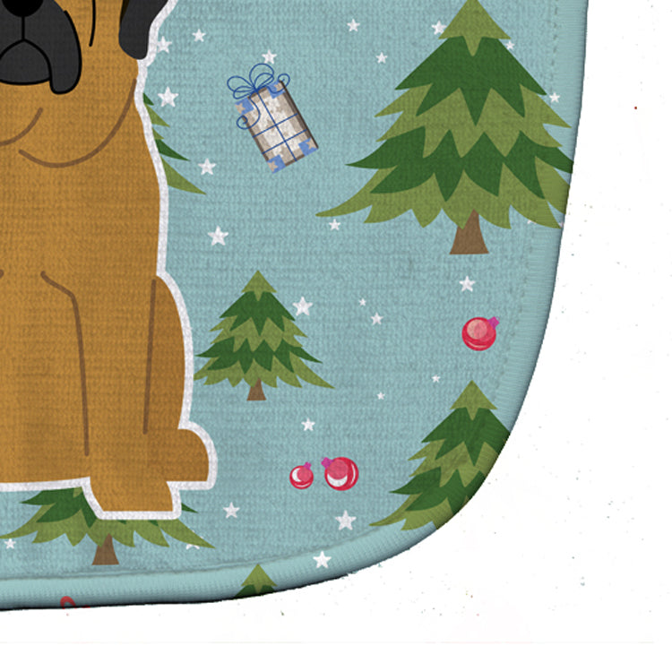 Christmas Mastiff Baby Bib Easy-Clean Baby Bib Baby Feeding Accessory Baby Mealtime Essential, 10 x 13, Multicolor