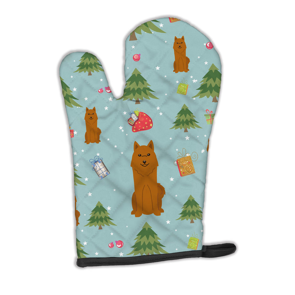 Christmas Karelian Bear Dog Oven Mitt Heat Resistant Thick Oven Mitt for Hot Pans and Oven, Kitchen Mitt Protect Hands, Cooking Baking Glove