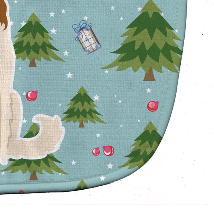 Christmas Borzoi Baby Bib Easy-Clean Baby Bib Baby Feeding Accessory Baby Mealtime Essential, 10 x 13, Multicolor