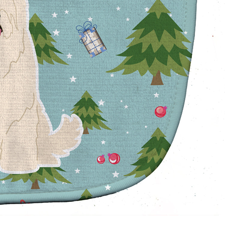Christmas South Russian Sheepdog Baby Bib Easy-Clean Baby Bib Baby Feeding Accessory Baby Mealtime Essential, 10 x 13, Multicolor