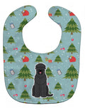 Christmas Black Russian Terrier Baby Bib Easy-Clean Baby Bib Baby Feeding Accessory Baby Mealtime Essential, 10 x 13, Multicolor