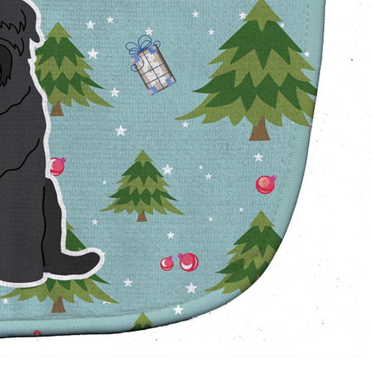 Christmas Black Russian Terrier Baby Bib Easy-Clean Baby Bib Baby Feeding Accessory Baby Mealtime Essential, 10 x 13, Multicolor