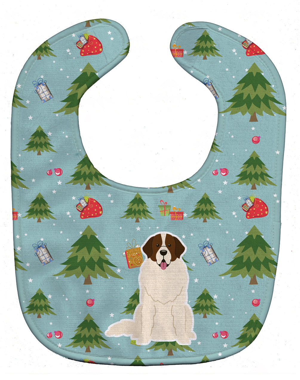 Christmas Moscow Watchdog Baby Bib Easy-Clean Baby Bib Baby Feeding Accessory Baby Mealtime Essential, 10 x 13, Multicolor