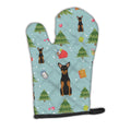 Christmas Manchester Terrier Oven Mitt Heat Resistant Thick Oven Mitt for Hot Pans and Oven, Kitchen Mitt Protect Hands, Cooking Baking Glove
