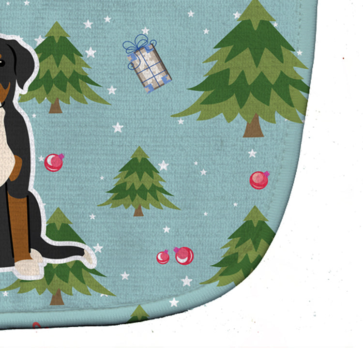 Christmas Greater Swiss Mountain Dog Baby Bib Easy-Clean Baby Bib Baby Feeding Accessory Baby Mealtime Essential, 10 x 13, Multicolor