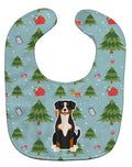 Christmas Entlebucher Baby Bib Easy-Clean Baby Bib Baby Feeding Accessory Baby Mealtime Essential, 10 x 13, Multicolor