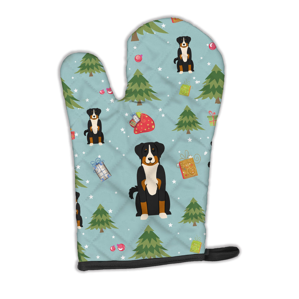 Christmas Appenzeller Sennenhund Oven Mitt Heat Resistant Thick Oven Mitt for Hot Pans and Oven, Kitchen Mitt Protect Hands, Cooking Baking Glove
