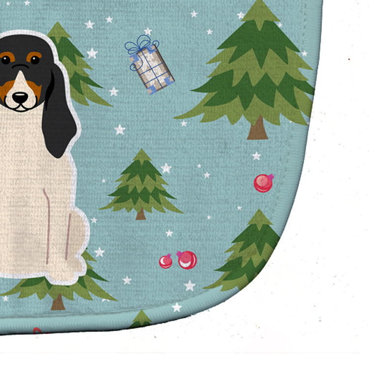 Christmas Swiss Hound Baby Bib Easy-Clean Baby Bib Baby Feeding Accessory Baby Mealtime Essential, 10 x 13, Multicolor