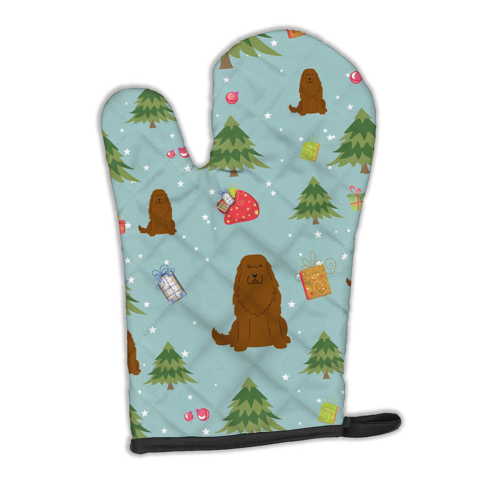 Christmas Caucasian Shepherd Dog Oven Mitt Heat Resistant Thick Oven Mitt for Hot Pans and Oven, Kitchen Mitt Protect Hands, Cooking Baking Glove
