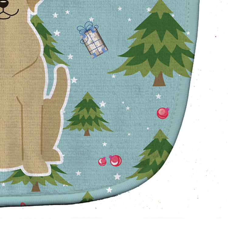 Christmas Yellow Labrador Baby Bib Easy-Clean Baby Bib Baby Feeding Accessory Baby Mealtime Essential, 10 x 13, Multicolor