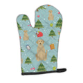 Christmas Yellow Labrador Oven Mitt Heat Resistant Thick Oven Mitt for Hot Pans and Oven, Kitchen Mitt Protect Hands, Cooking Baking Glove