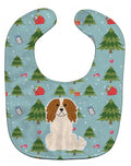 Christmas Cavalier Spaniel Baby Bib Easy-Clean Baby Bib Baby Feeding Accessory Baby Mealtime Essential, 10 x 13, Multicolor