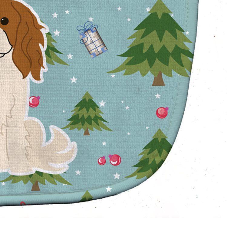 Christmas Cavalier Spaniel Baby Bib Easy-Clean Baby Bib Baby Feeding Accessory Baby Mealtime Essential, 10 x 13, Multicolor