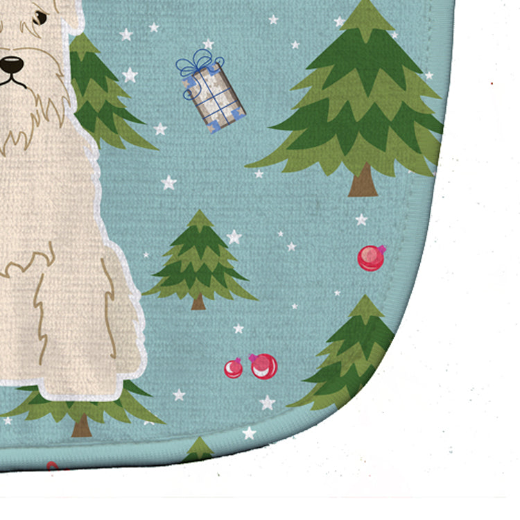 Christmas Soft Coated Wheaten Terrier Baby Bib Easy-Clean Baby Bib Baby Feeding Accessory Baby Mealtime Essential, 10 x 13, Multicolor
