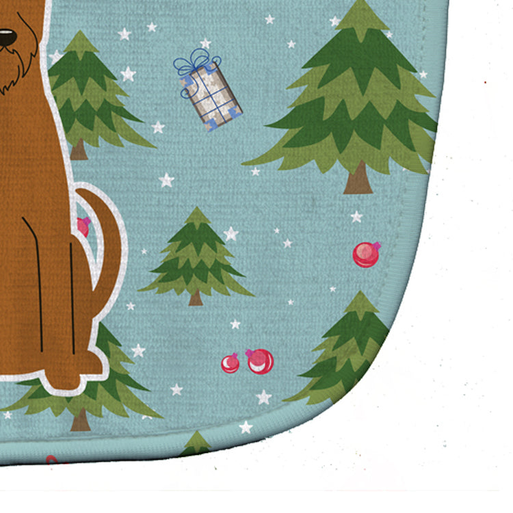 Christmas Irish Terrier Baby Bib Easy-Clean Baby Bib Baby Feeding Accessory Baby Mealtime Essential, 10 x 13, Multicolor