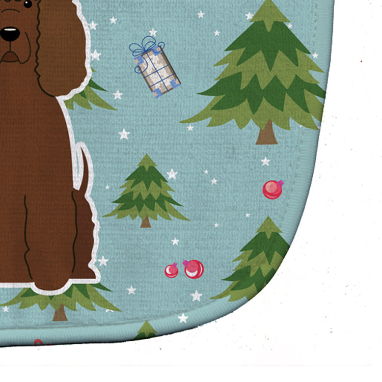 Christmas Irish Water Spaniel Baby Bib Easy-Clean Baby Bib Baby Feeding Accessory Baby Mealtime Essential, 10 x 13, Multicolor