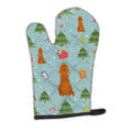 Christmas Irish Setter Oven Mitt Heat Resistant Thick Oven Mitt for Hot Pans and Oven, Kitchen Mitt Protect Hands, Cooking Baking Glove
