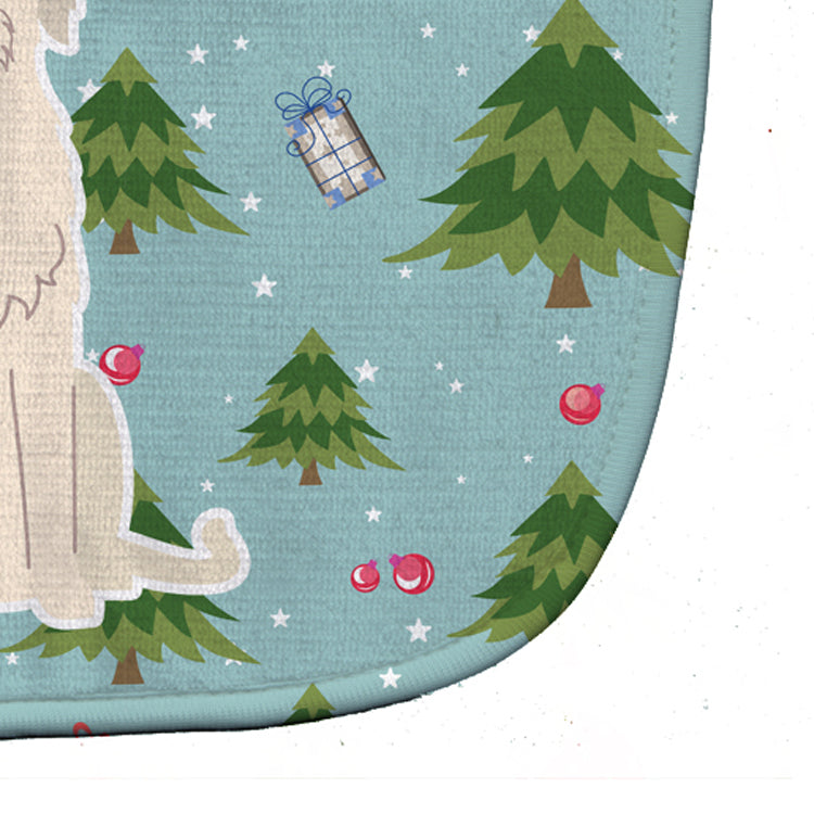 Christmas Irish Wolfhound Baby Bib Easy-Clean Baby Bib Baby Feeding Accessory Baby Mealtime Essential, 10 x 13, Multicolor