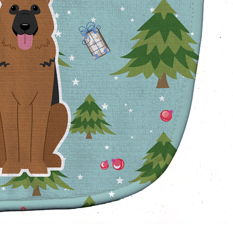 Christmas German Shepherd Baby Bib Easy-Clean Baby Bib Baby Feeding Accessory Baby Mealtime Essential, 10 x 13, Multicolor