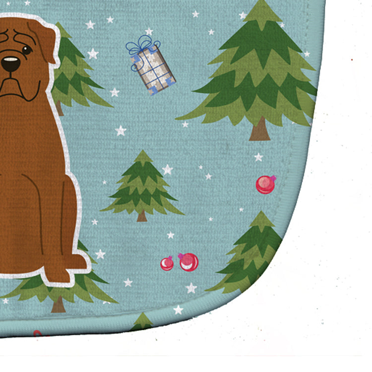 Christmas Dogue de Bourdeaux Baby Bib Easy-Clean Baby Bib Baby Feeding Accessory Baby Mealtime Essential, 10 x 13, Multicolor