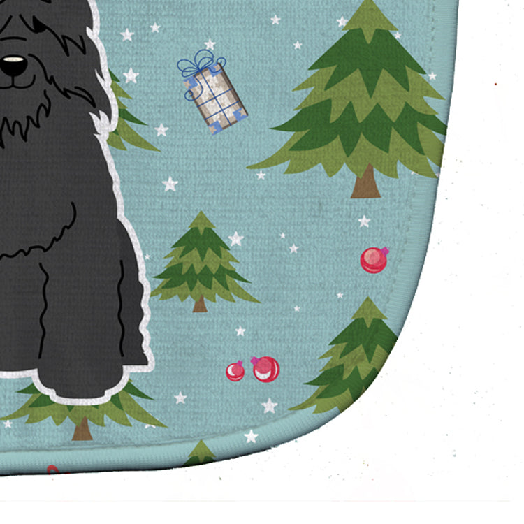 Christmas Bouvier des Flandres Baby Bib Easy-Clean Baby Bib Baby Feeding Accessory Baby Mealtime Essential, 10 x 13, Multicolor