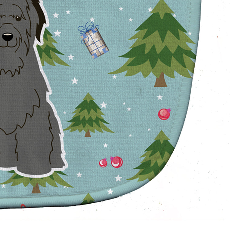 Christmas Briard Black Baby Bib Easy-Clean Baby Bib Baby Feeding Accessory Baby Mealtime Essential, 10 x 13, Multicolor