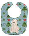 Christmas Great Pyrenese Baby Bib Easy-Clean Baby Bib Baby Feeding Accessory Baby Mealtime Essential, 10 x 13, Multicolor