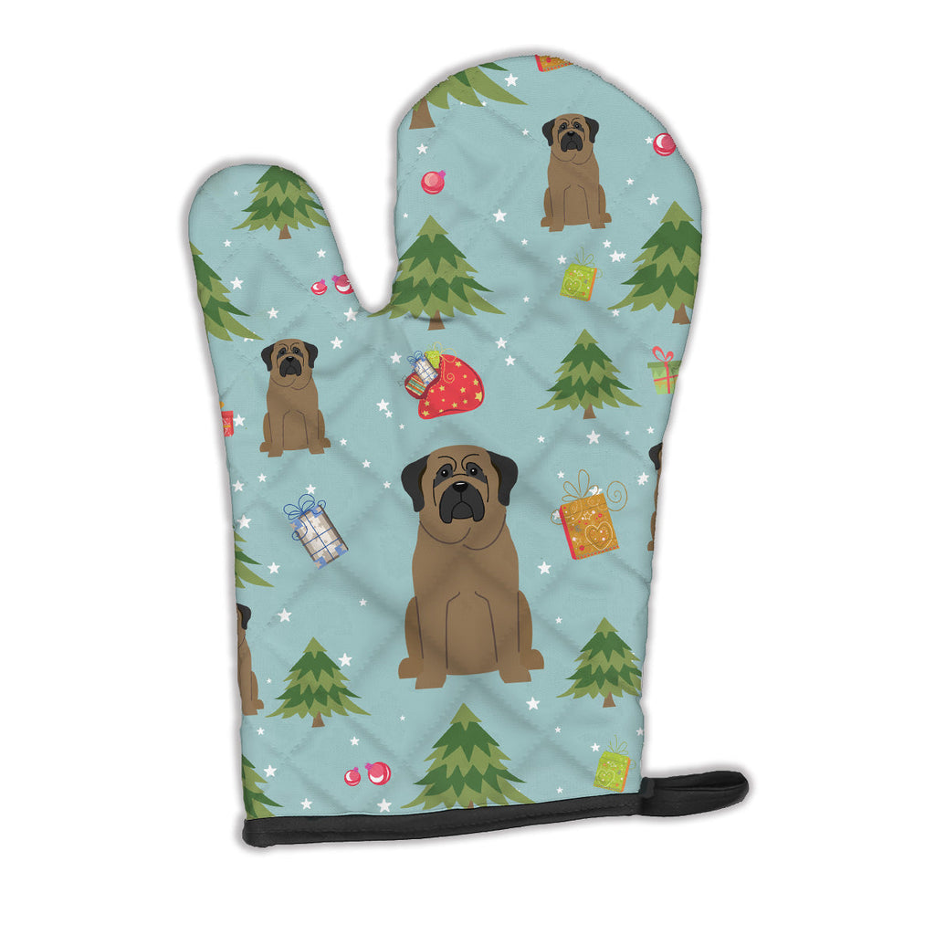 Christmas Bullmastiff Oven Mitt Heat Resistant Thick Oven Mitt for Hot Pans and Oven, Kitchen Mitt Protect Hands, Cooking Baking Glove