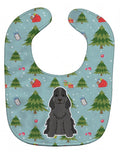 Christmas Cocker Spaniel Black Baby Bib Easy-Clean Baby Bib Baby Feeding Accessory Baby Mealtime Essential, 10 x 13, Multicolor